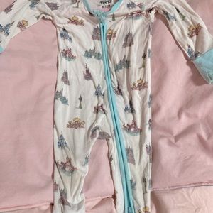 Crowns and capes 6-12 month bamboo pajamas.